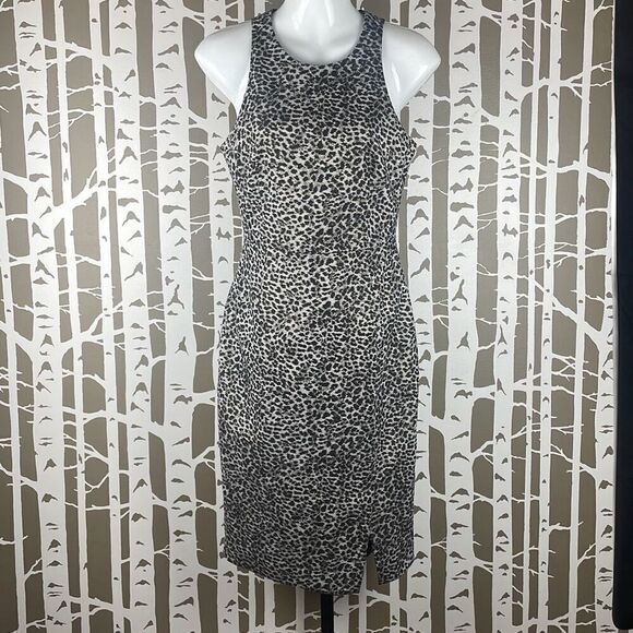 Banana Republic Leopard Print Tailored Performance Sheath Dress NEW 4 - Picture 1 of 9